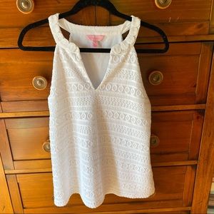 Lilly Pulitzer Arya white lace top